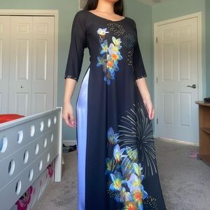 Vietnamese ao dai dress & pants formal maxi gown